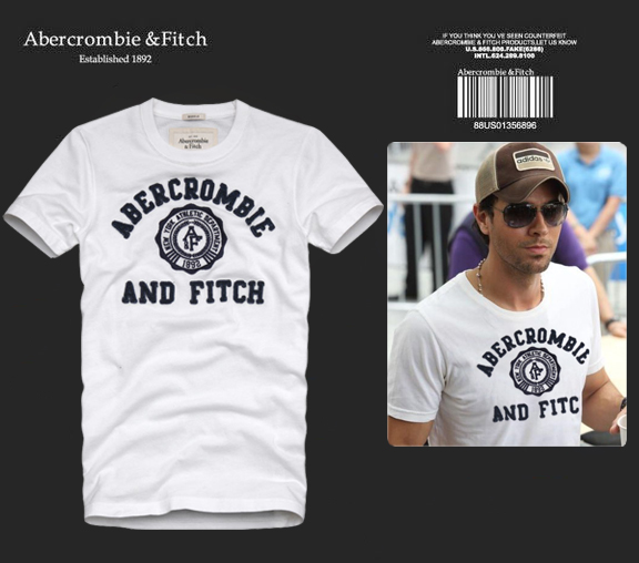Abercrombie Fitch Hombres De Cuello Redondo Con Gente Fotos Corto Remera AF5670 Abercrombie Fitch Hombres De Cuello Redondo Con Gente Fotos Corto Remera AF5670